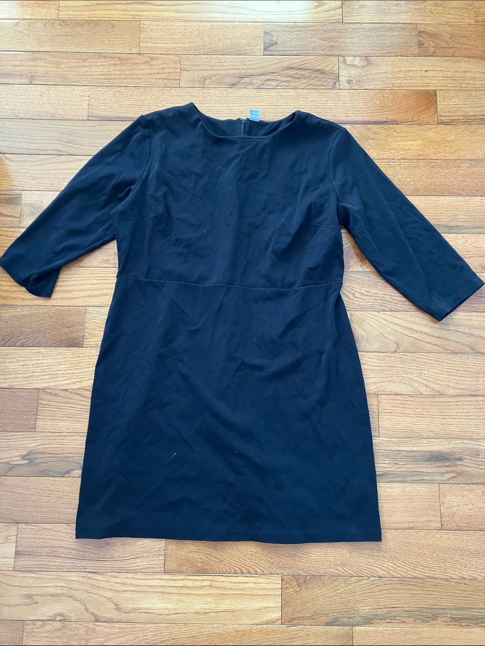 Old Navy Women’s Black Knit 3/4 Sleeve Dress with Zipper - XL